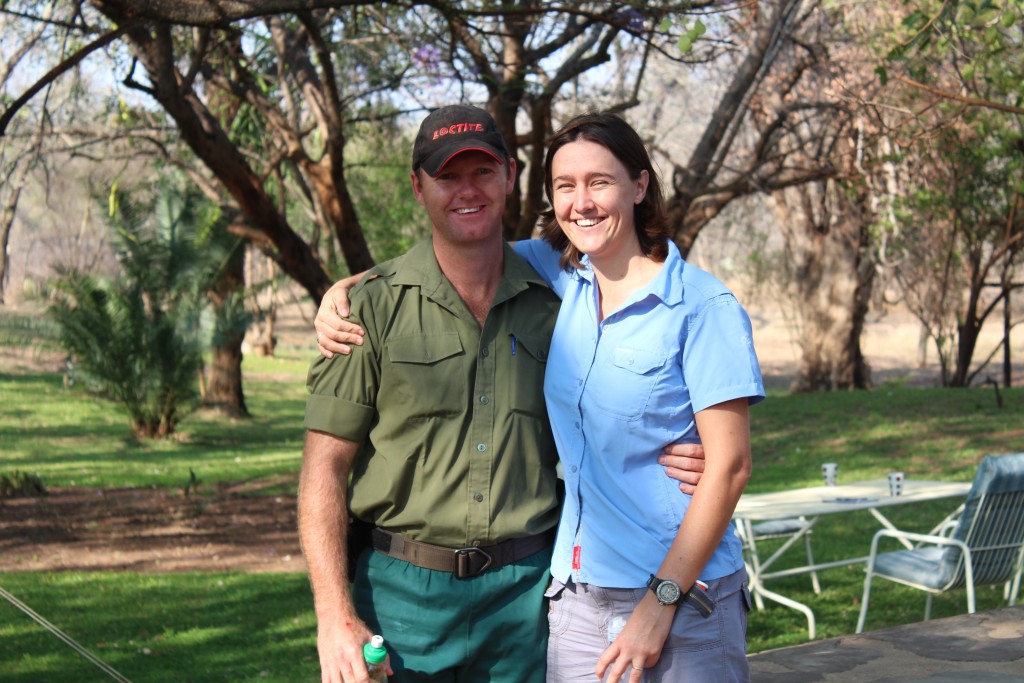 Bryce and Lara Clemence, the young couple who head up Aggressive Tracking Specialists, Save Valley Conservancy, Zimbabwe, on the front line of Africas war on rhino poachers